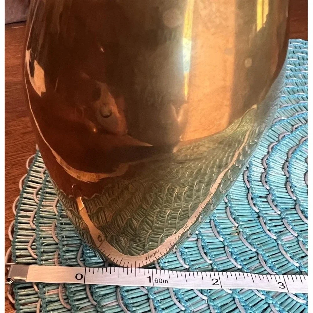 Vintage Solid Brass Trumpet Bud Vase Mid Century Modern MCM Boho Table Decor 9